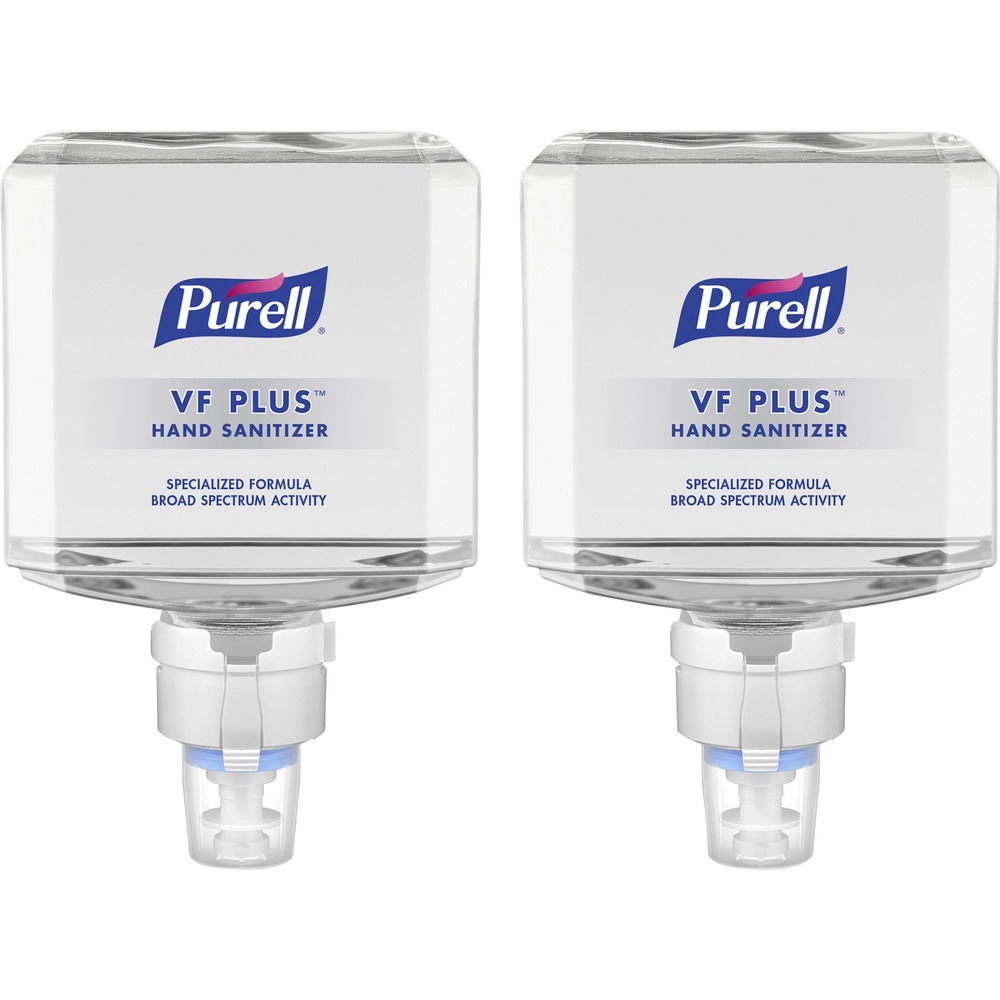 GOJ509902 - With broad-spectrum activity, PURELL VF Plus Hand Sanitizer Refills are designed for PURELL ES4 Push-Style Hand Sanitizer Dispensers for professional environments. This sanitizer kills 99.99 percent of germs, including the most common foodborne, bacterial pathogens. It helps reduce germs on hands in high-traffic, high-touch areas, including restaurants and cruise ships. Quick-drying formula feels as clean as PURELL Advanced Hand Sanitizer. It meets Food Code Hand Sanitizers criteria. Hand sanitizer is fragrance-free and dye-free. It is compatible with nitrile, vinyl and latex gloves. AT-A-GLANCE refill design lets you monitor soap levels with just one look. Sanitary Sealed PET refill is easily recycled. More from the Manufacturer