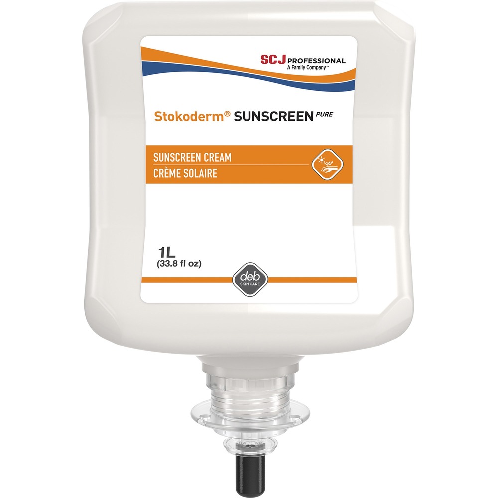 SJNSUN1L - UV skin-protection cream features a high sun protection factor of 30 to provide 30 times the skin's normal protection against the sun's UVB rays. UVC protection guards against UVC rays created artificially during some industrial processes. Skin-protection cream has passed lineman's glove testing and is safe to be used by outdoor electricians wearing electrical insulating gloves. Water-resistant formula withstands heavy perspiration or immersion in water. Cream quickly and easily absorbs to encourage regular use and does not affect dexterity with handheld tools. Perfume-free formula helps reduce potential for allergic reaction and skin irritation. Cream is designed for SC Johnson Sunscreen Dispensers and Proline Curve Manual Dispensers (each sold separately).