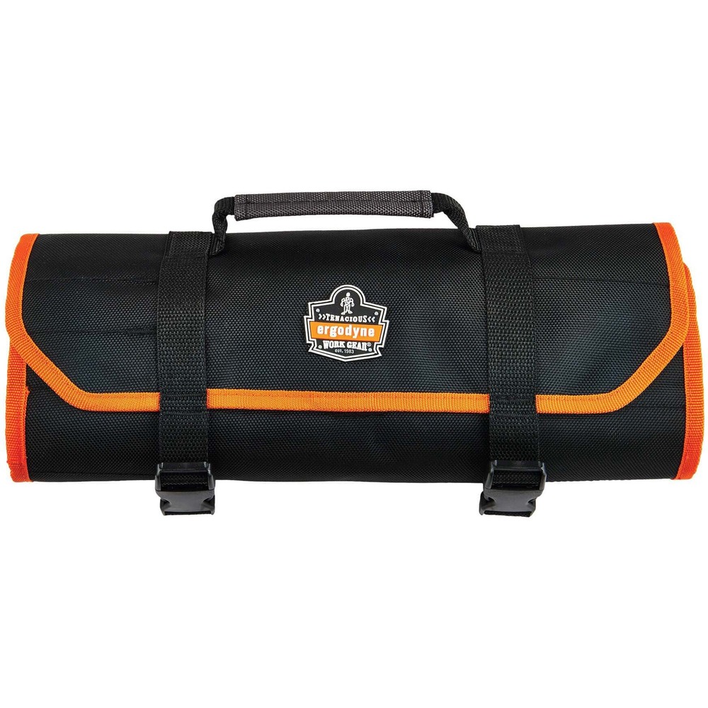 EGO13771 - Arsenal Tool Roll Up helps protect, organize and carry your tools. With 21 pockets of varying sizes with elastic webbing strap in the middle, this tool wrap can secure your screwdrivers, wrenches, ratchets or even other utility items, such as painting supplies or wild game cutlery. Design includes two tarpaulin zipper pockets with YKK zippers for sockets, nails, screws or other small hardware. It is made of a water-resistant, heavy-duty, 1680D ballistic polyester material with heavy-gauge nylon stitching. Secure the tool roll with two buckles for a convenient way to store and transport tools. Durable handle allows easy carrying. Unrolled, the tool roll-up measures 27" long x 14" high. It is great for painters, carpenters, mechanics, woodworkers and weekend warriors.