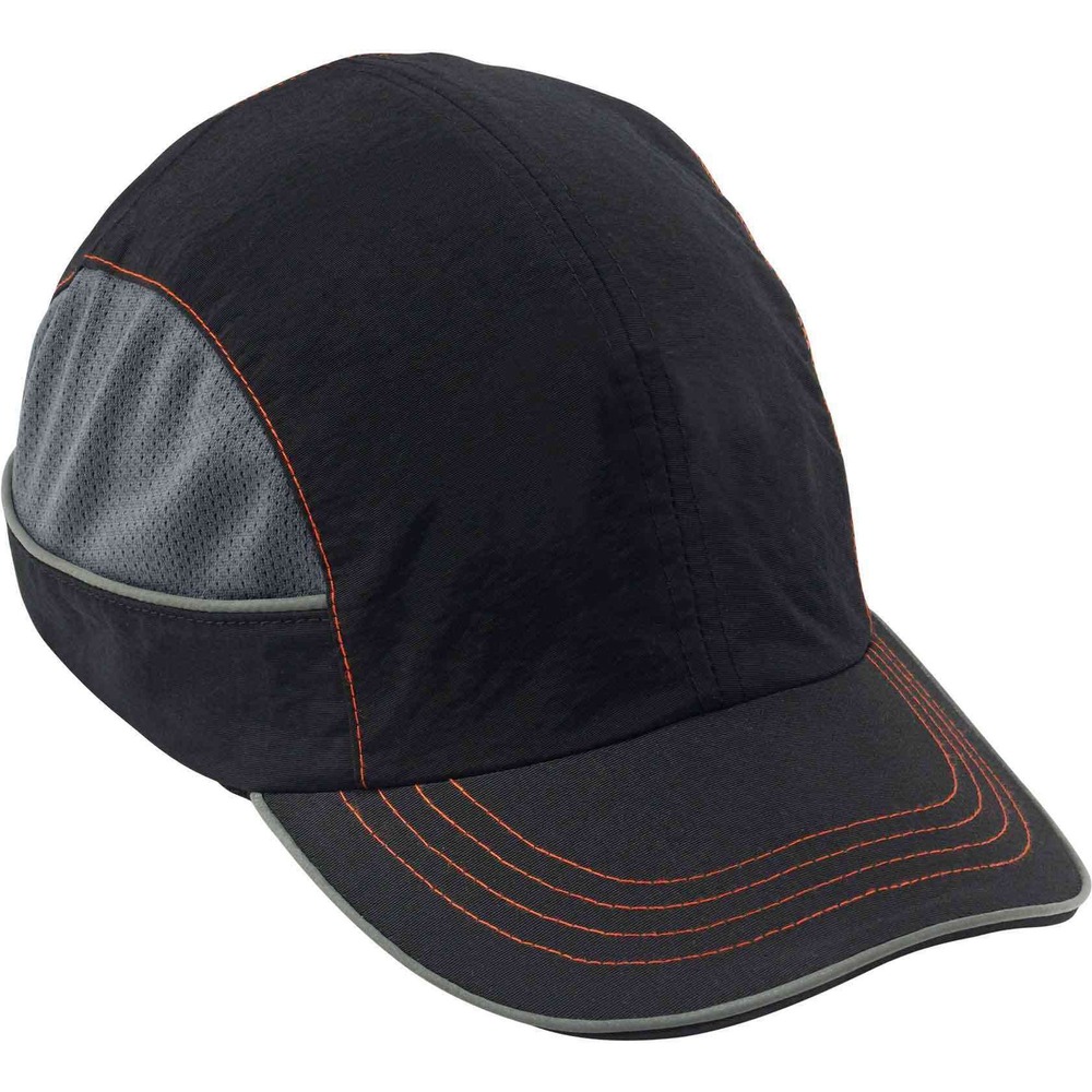 EGO23348 - Skullerz 8950XL Bump Cap Hat with long brim is comfortable and stylish with an impact-resistant, ABS plastic shell for protection against bumps, scrapes, bruises and other minor head injuries. Extra-large size is specifically designed to fit larger heads and hairstyles. Removable bump cap insert features a patented flanged design and foam cushioning liner for comfort and breathability. Reflective piping keeps workers safe and seen in low-light situations. This safety bump cap meets the EN 812-2012 standard for industrial bump caps. Not bulky like a hard hat, bump caps are typically worn in spaces where worker-generated impact head protection is needed, like low ceilings, beams, low pipes and other bump hazards. They are ideal for mechanics and airline baggage handlers as well as workers in factories, in-home services and other industries that do not require safety hard hat protection but work in areas with low beams, pipes, passageways or other low-hanging obstructions.