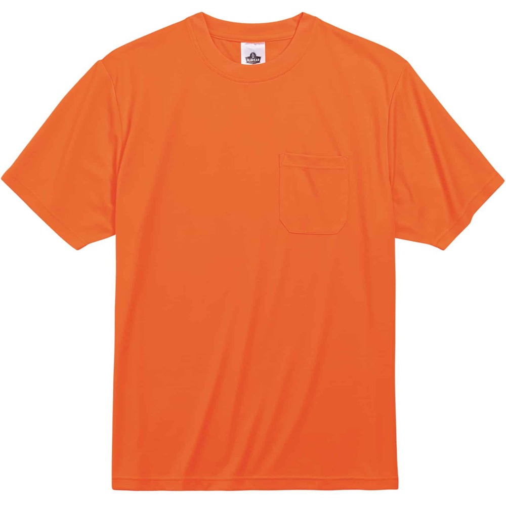 EGO21569 - T-shirt is great for parking lot attendants, shopping cart wranglers, warehousing/distribution, baggage handlers and delivery vehicle drivers. Noncompliance doesn't mean you have to wear cotton or blend in. The fluorescent color makes sure you stand out in risky situations. The T-shirt offers more than 50 UPF for protection against harmful UV. Machine-washable polyester fabric is lightweight, weighing only 4.1 oz., and features a moisture-wicking treatment to help keep you dry. Outer chest pocket provides a place for storing essentials. GloWear 8089 Non-Certified T-shirt is great for road construction, utility crews, survey crews, construction, railway workers, baggage handlers, emergency response and warehousing/distribution.