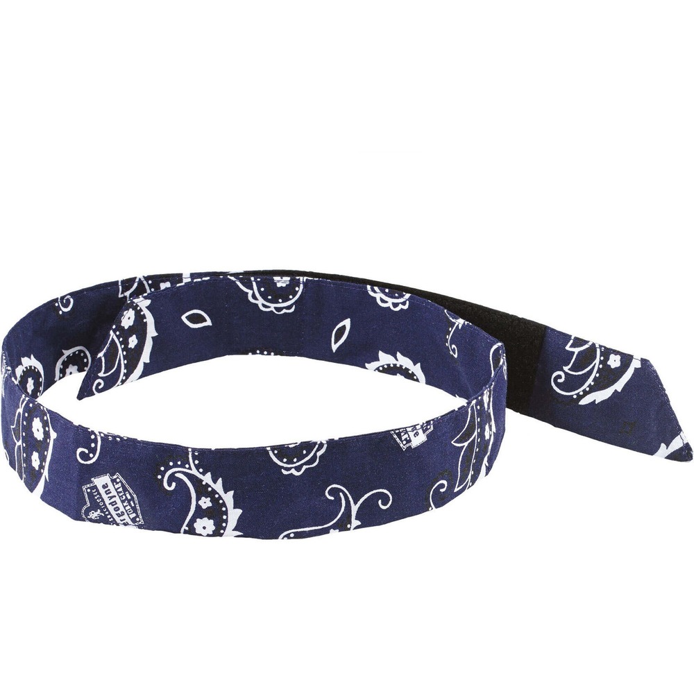 EGO12316 - Chill-Its 6705 Evaporative Cooling Bandana is made with activated acrylic polymers to bring cooling relief. Soak in water for 2 to 5 minutes to activate. Bandana remains hydrated for up to 4 hours. Simply rewet to reuse. The hook-and-loop closure in the back offers a secure closure. This simple, effective and comfortable solution for heat stress prevention is similar to how sweat cools the body. It uses an external water source to draw heat away, helping to regulate body temperature while providing cool relief. When activated, this cooling bandana is comfortable and refreshing for even the hottest days of the year.