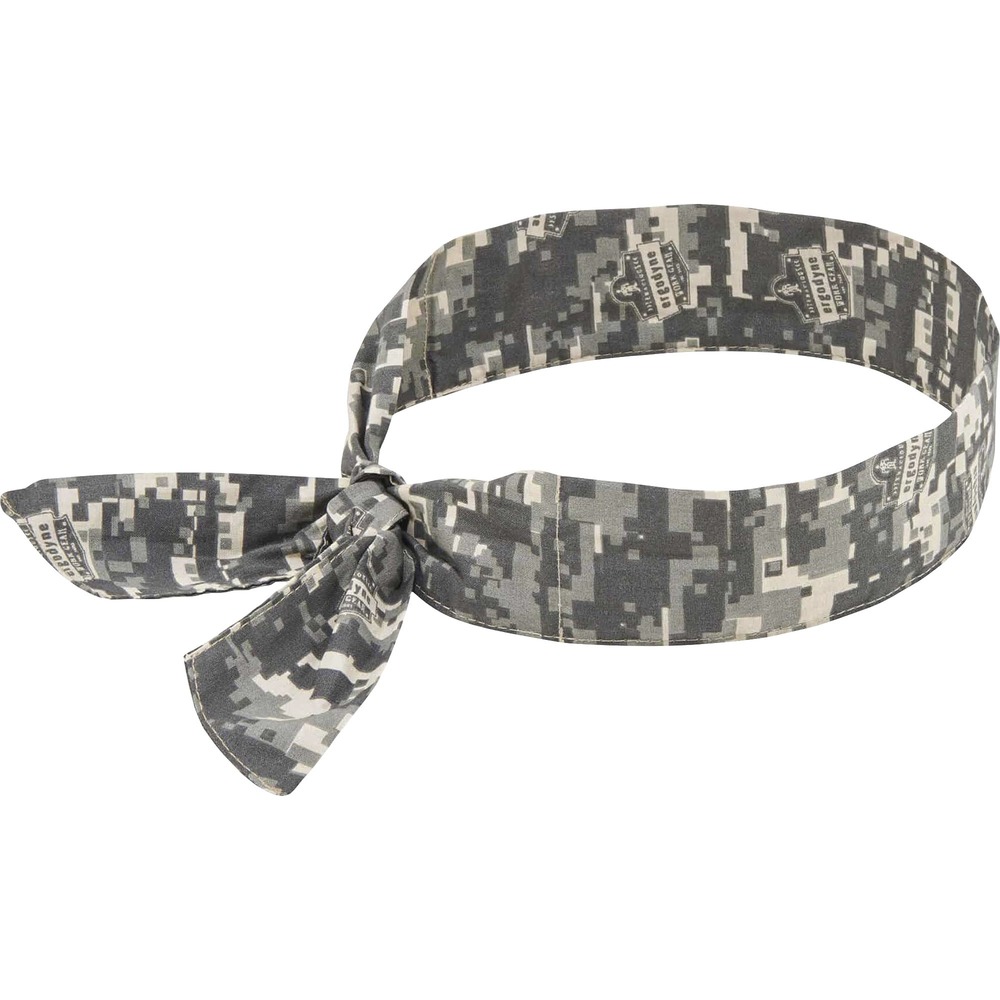 EGO12304 - The Chill-Its 6700CT Cooling Bandana features polymer crystal cooling technology for relief in extreme heat. It quickly activates for up to 4 hours of relief. Lightweight and low-profile, this comfortable cotton bandana is perfect for wear around the neck or under hard hats. A tie closure in the back allows an adjustable, snug fit on a variety of head sizes. This simple, effective and comfortable solution for heat stress prevention is similar to how sweat cools the body. It uses an external water source to draw heat away, helping to regulate body temperature while providing cool relief. When activated, this cooling bandana is comfortable and refreshing for even the hottest days of the year.