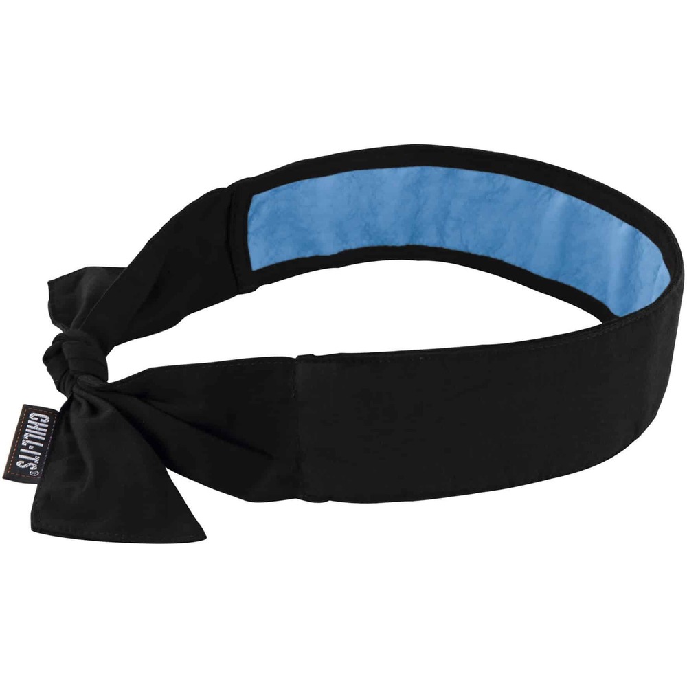 EGO12565 - The Chill-Its 6700CT Cooling Bandana features advanced, PVA cooling technology for relief in extreme heat. It quickly activates for up to 4 hours of relief. Lightweight and low-profile, this comfortable cotton bandana is perfect for wear around the neck or under hard hats. A tie closure in the back allows an adjustable, snug fit on a variety of head sizes. This simple, effective and comfortable solution for heat stress prevention is similar to how sweat cools the body. It uses an external water source to draw heat away, helping to regulate body temperature while providing cool relief. When activated, this cooling bandana is comfortable and refreshing for even the hottest days of the year. It is also machine-washable.