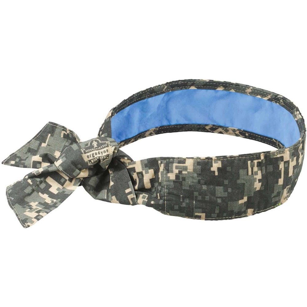 EGO12562 - The Chill-Its 6700CT Cooling Bandana features advanced, PVA cooling technology for relief in extreme heat. It quickly activates for up to 4 hours of relief. Lightweight and low-profile, this comfortable cotton bandana is perfect for wear around the neck or under hard hats. A tie closure in the back allows an adjustable, snug fit on a variety of head sizes. This simple, effective and comfortable solution for heat stress prevention is similar to how sweat cools the body. It uses an external water source to draw heat away, helping to regulate body temperature while providing cool relief. When activated, this cooling bandana is comfortable and refreshing for even the hottest days of the year. It is also machine-washable.
