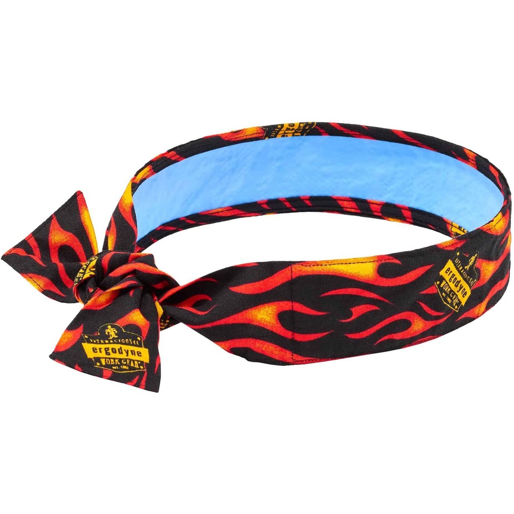 EGO12568 - The Chill-Its 6700CT Cooling Bandana features advanced, PVA cooling technology for relief in extreme heat. It quickly activates for up to 4 hours of relief. Lightweight and low-profile, this comfortable cotton bandana is perfect for wear around the neck or under hard hats. A tie closure in the back allows an adjustable, snug fit on a variety of head sizes. This simple, effective and comfortable solution for heat stress prevention is similar to how sweat cools the body. It uses an external water source to draw heat away, helping to regulate body temperature while providing cool relief. When activated, this cooling bandana is comfortable and refreshing for even the hottest days of the year. It is also machine-washable.