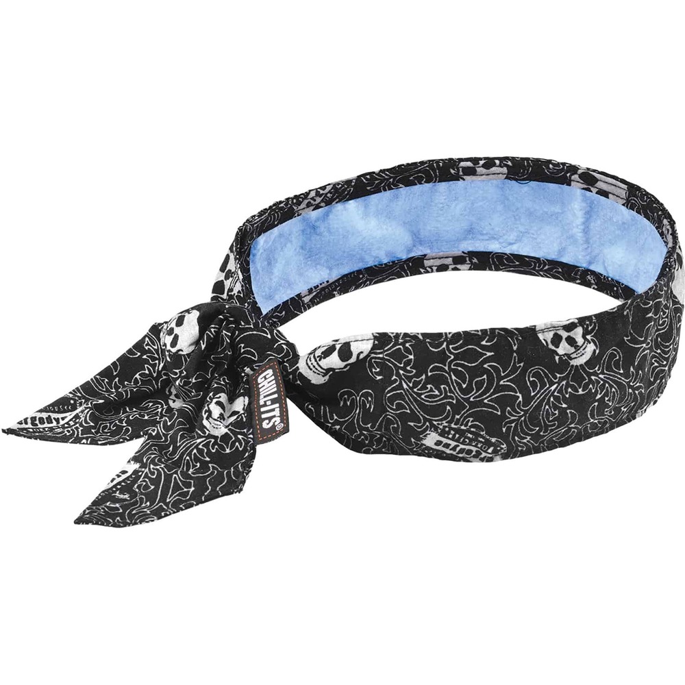 EGO12569 - The Chill-Its 6700CT Cooling Bandana features advanced, PVA cooling technology for relief in extreme heat. It quickly activates for up to 4 hours of relief. Lightweight and low-profile, this comfortable cotton bandana is perfect for wear around the neck or under hard hats. A tie closure in the back allows an adjustable, snug fit on a variety of head sizes. This simple, effective and comfortable solution for heat stress prevention is similar to how sweat cools the body. It uses an external water source to draw heat away, helping to regulate body temperature while providing cool relief. When activated, this cooling bandana is comfortable and refreshing for even the hottest days of the year. It is also machine-washable.