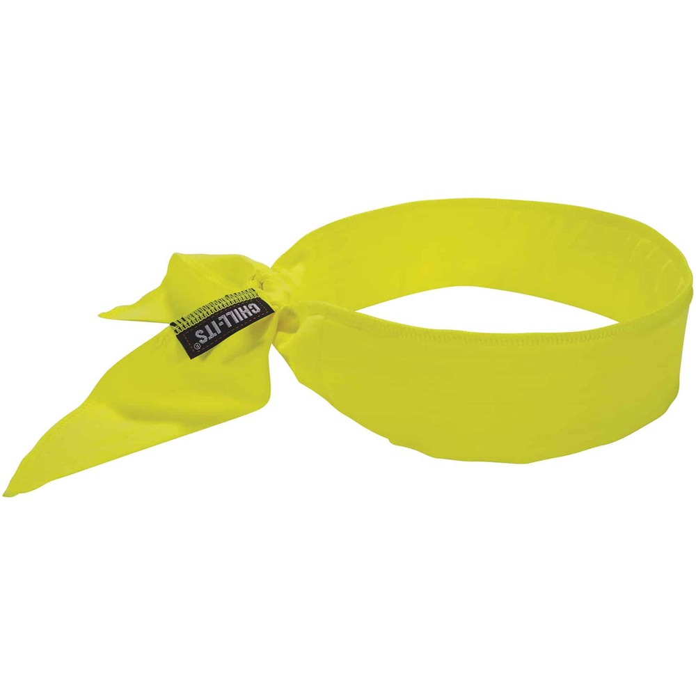 EGO12397 - The Chill-Its 6702 Cooling Bandana features water-absorbing polymer crystals that are embedded in bandana material for relief in extreme heat. Embedded crystals will not ooze or become slimy. They are easy to activate. Simply soak in cold water 2 to 5 minutes to activate. No ice or refrigeration is needed. Lightweight bandana remains cool for up to 4 hours to help reduce effects of heat stress. Batting material minimizes uneven expansion of polymer crystals when wet for cooling without the bulk. One size fits most. The tie closure in the back allows close fit to the head, neck or wrist. This simple, effective and comfortable solution for heat stress prevention is similar to how sweat cools the body. It uses an external water source to draw heat away, helping to regulate body temperature while providing cool relief. When activated, this cooling bandana is comfortable and refreshing for even the hottest days of the year.