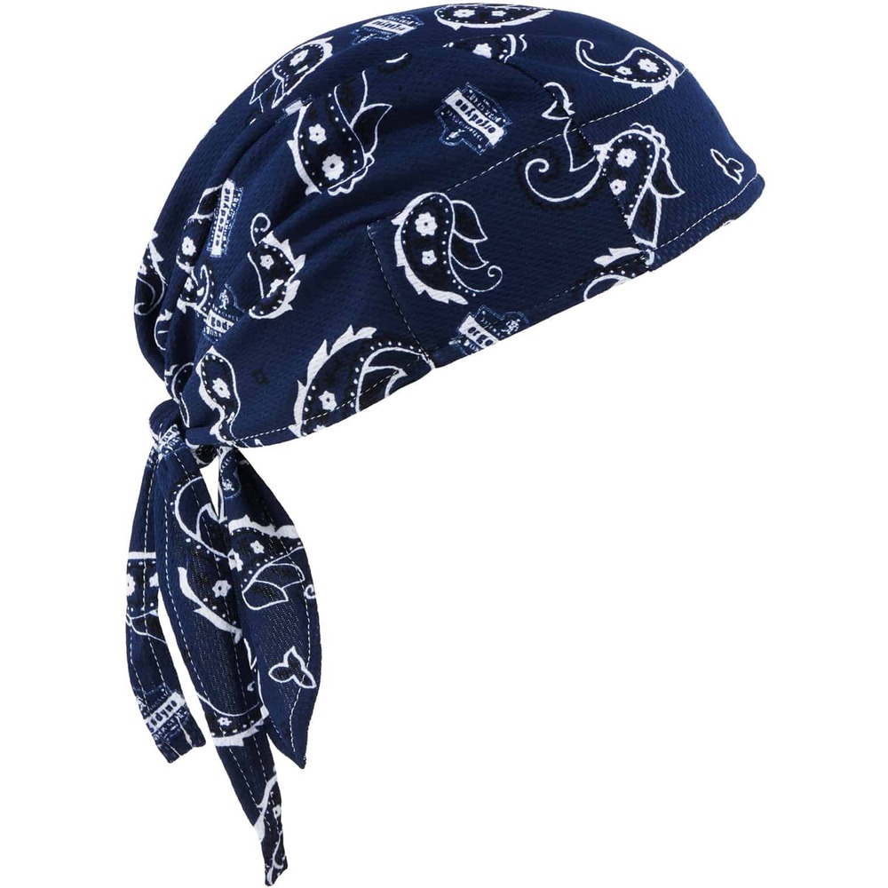 EGO12480 - The Chill-Its 6615 High-Performance Bandana Do Rag is made with Hi Cool moisture-wicking technology to keep workers comfortably cool and dry on hot days. The Hi Cool performance fabric wicks moisture for quick-drying while the absorbent, terry cloth sweatband prevents sweat from dripping into eyes. This low-profile cooling do rag can be worn alone or under a hard hat. One size fits most. Back features an elastic band that stretches to comfortably fit a variety of head sizes. To be worn correctly, the three pieces of fabric should also be tied in a knot. Machine wash as needed and hang to dry. Do rag is ideal for building, landscaping, roofing and recreational activities in the heat.
