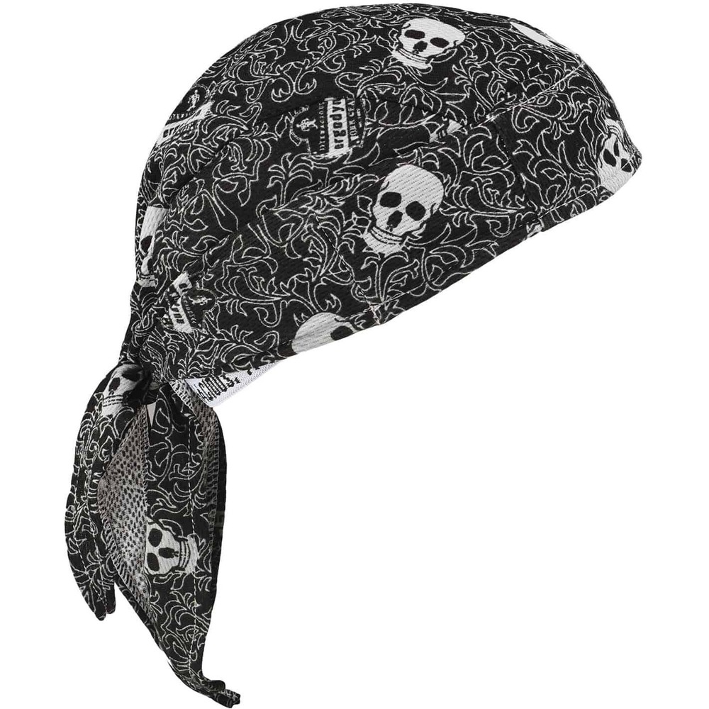 EGO12519 - The Chill-Its 6615 High-Performance Bandana Do Rag is made with Hi Cool moisture-wicking technology to keep workers comfortably cool and dry on hot days. The Hi Cool performance fabric wicks moisture for quick-drying while the absorbent, terry cloth sweatband prevents sweat from dripping into eyes. This low-profile cooling do rag can be worn alone or under a hard hat. One size fits most. Back features an elastic band that stretches to comfortably fit a variety of head sizes. To be worn correctly, the three pieces of fabric should also be tied in a knot. Machine wash as needed and hang to dry. Do rag is ideal for building, landscaping, roofing and recreational activities in the heat.
