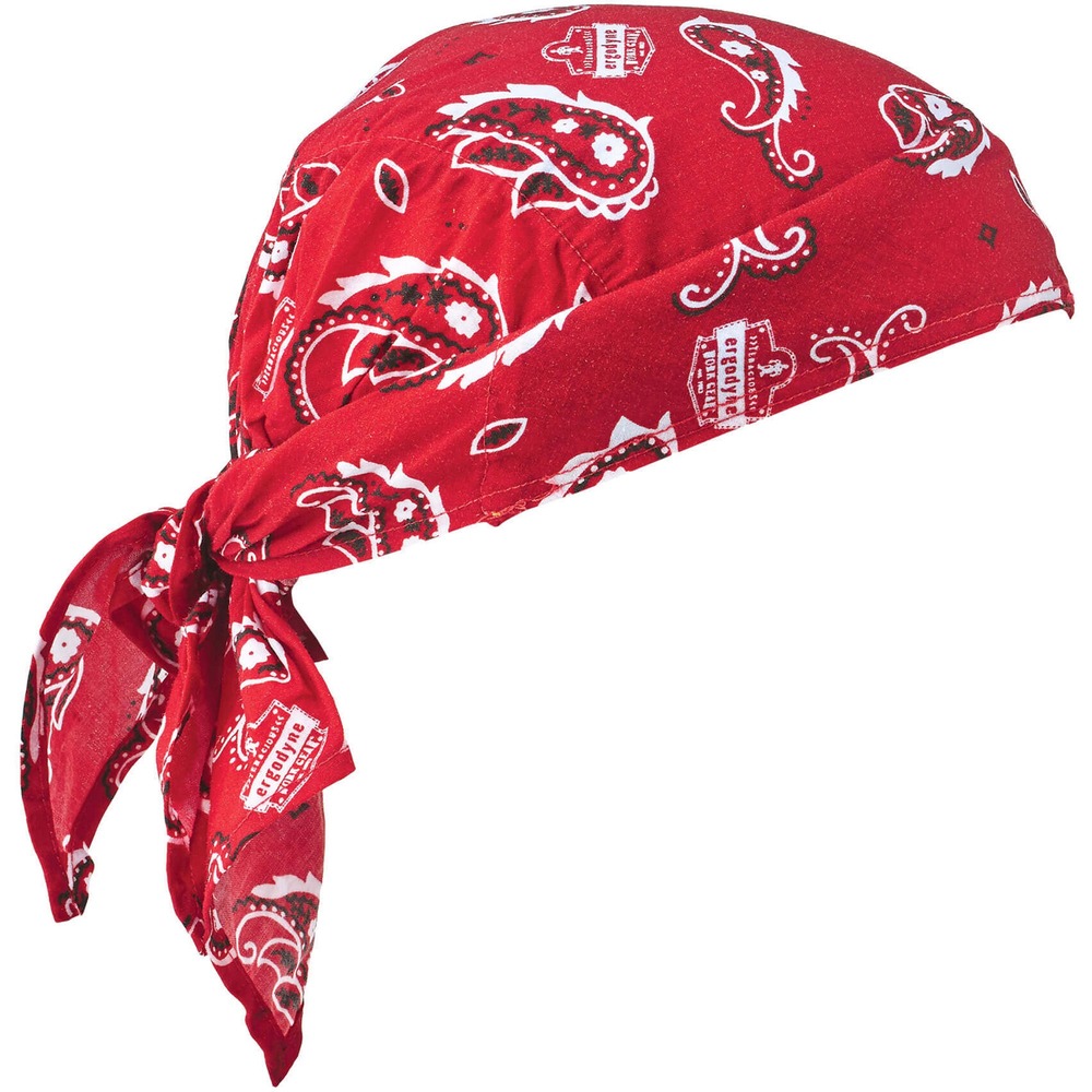 EGO12325 - Chill-Its 6710 Evaporative Cooling Triangle Hat is made with activated acrylic polymers to bring power where you need it most. Soak in water for 2 to 5 minutes to activate. Simply soak again to reuse. A tie closure in the back allows an adjustable, snug fit on a variety of head sizes. This simple, effective and comfortable solution for heat stress prevention is similar to how sweat cools the body. It uses an external water source to draw heat away, helping to regulate body temperature while providing cool relief. When activated, this cooling bandana is comfortable and refreshing for even the hottest days of the year.