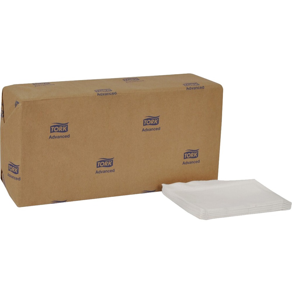TRKD802A - Advanced Masterfold Dispenser Napkins feature an enhanced feel and absorbency for a high-quality experience. They measure 12" x 17" when unfolded, allowing you to use fewer napkins to get the job done. They are perfect for self-service establishments. One-ply, embossed napkins are FSC certified and EcoLogo approved. They are compatible with Tork Masterfold Counter Napkin Dispenser (not included).