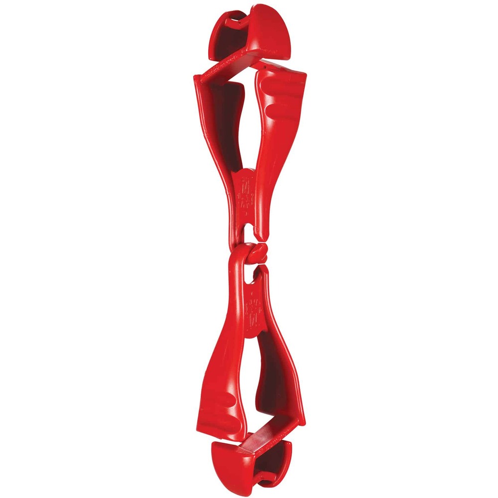 EGO19113 - Squids 3400 Glove Clip Holder with dual clips keeps your face masks, gloves, ice traction, cooling towels, keys and whatever else always seems to mysteriously disappear close at hand. Versatile dual clip can be used as one unit or detached and used as two separate pieces. Breakaway feature allows the glove grabbers to safely break away in an emergency. Patented design allows it to be put back together and used again. Strong gripping jaws can hold onto gloves, hats, keys, towels and other PPE that are too bulky to fit in pockets. Acetal copolymer construction is nonconductive, temperature-resistant and chemical-resistant. Opening of the grabber's teeth is 1/2". Average breaking strength is 26 lb.