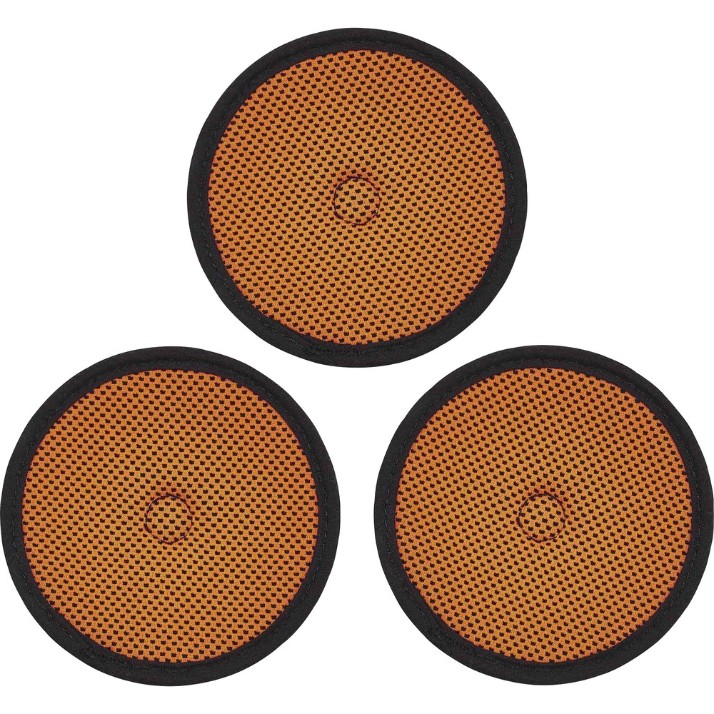 EGO60193 - Skullerz 8983 Hard Hat Replacement Top Pads are specifically designed to work with Ergodyne Skullerz Hard Hats. Integrated hook and loop on the top of the pad quickly attaches to the hard hat suspension. High-visibility, orange padding is built with breathable, washable and antimicrobial material to help wick sweat away from the top of your head to keep you cool and dry. Antimicrobial treatment and washability help keep the padding fresh.