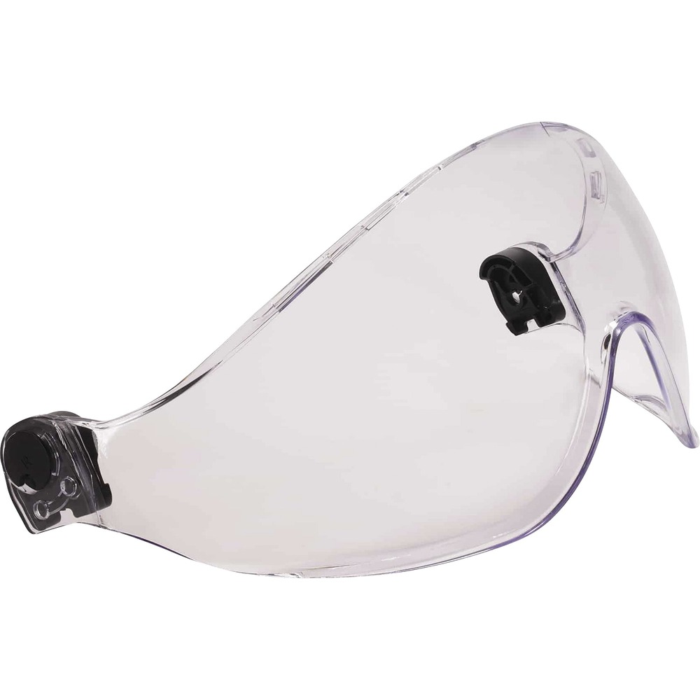 EGO60208 - Use Skullerz 8991 Safety Helmet Visor with Skullerz Safety Helmets (not included) to increase eye and face protection. UV protective, z87 lens features a permanent anti-fog technology and scratch-resistant hard coat tested to EN166 Scratch-resistance. Lens blocks 99.9 percent of harmful UVA, UVB and UVC rays. Permanent Fog-Off delivers clear sight in any condition and will not wash or wear off. Visor is compatible with Skullerz 8974, 8974LED, 8975 and 8975LED Safety Helmets. Attachment hardware is included.