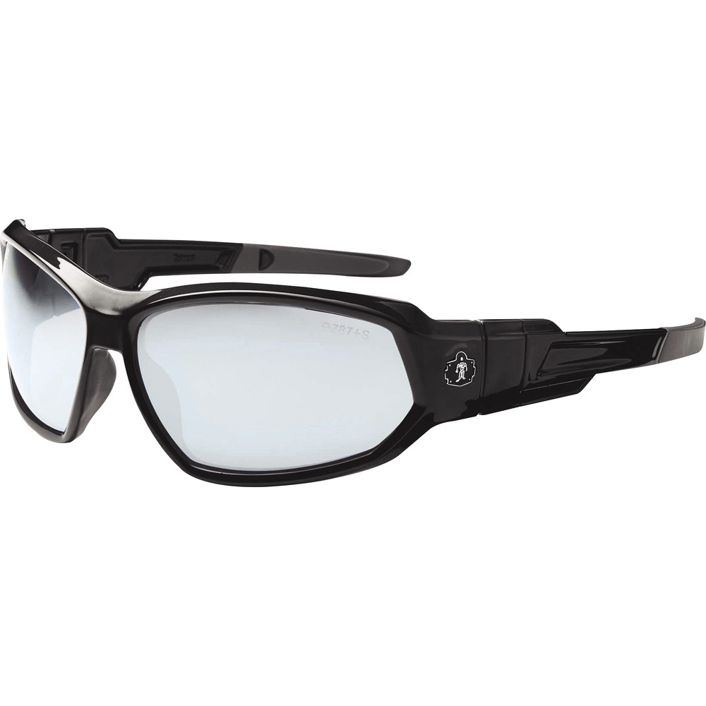 EGO56083 - Skullerz Loki Safety Glasses are designed to be worn as regular sunglasses or as safety goggles by removing the temples and attaching the elastic strap and removable foam gasket for a dust-beating seal (both included). Tough, scratch-resistant lens filters 99.9 percent of harmful UVA, UVB and UVC rays to keep your eyes safe in the sun. Protective, work safety sunglasses are military tested and ANSI Compliant. Indoor/Outdoor Fog-off Lens is ideal for indoors, outdoors, nighttime and hazy/cloudy conditions. Permanent, anti-fog treatment delivers fog-free viewing at all times and will not wash or wear off. Durable, nylon frames bend and flex without breaking. Nonslip, rubber nose piece and rubber temples keep the glasses secure and resist sweat. Frame width is 144mm.