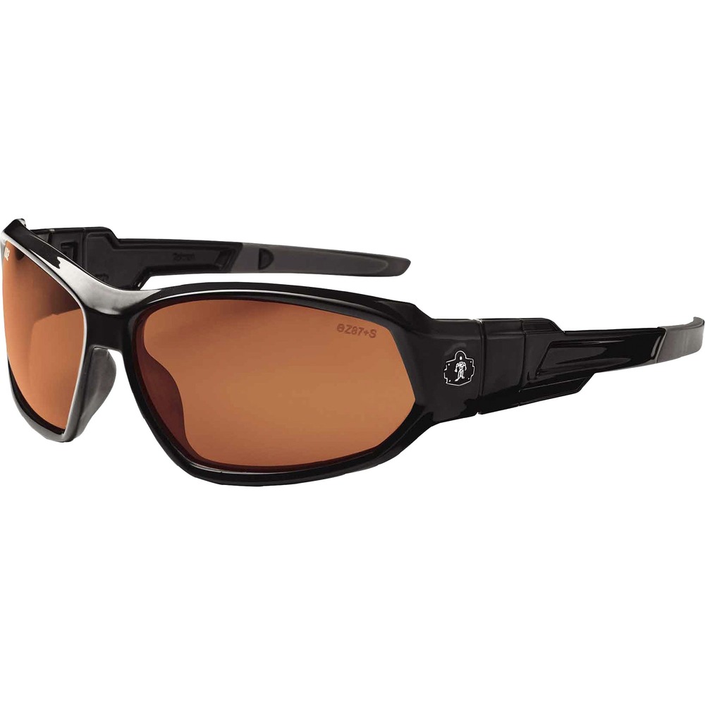 EGO56021 - Skullerz Loki Safety Glasses are designed to be worn as regular sunglasses or as safety goggles by removing the temples and attaching the elastic strap and removable foam gasket for a dust-beating seal (both included). Tough, scratch-resistant lens filters 99.9 percent of harmful UVA, UVB and UVC rays to keep your eyes safe in the sun. Protective, work safety sunglasses are military tested and ANSI Compliant. Polarized Copper Lens is ideal for outdoors, bright light and high contrast. Premium coating reduces glare and eye fatigue around water, snow, shiny surfaces and in other bright environments for clearer visibility. Durable, nylon frames bend and flex without breaking. Nonslip, rubber nose piece and rubber temples keep the glasses secure and resist sweat. Frame width is 144mm.