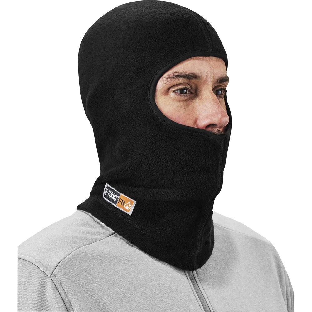 EGO16828 - The N-Ferno FR Balaclava Face Mask is dual compliant and meets two flame-resistant standards - NFPA 70E and NFPA 2112. It blocks all the elements: earth, wind, fire and water. Face mask is designed with Polartec FR Power Grid fleece is a grid-construction knit that minimizes fabric mass and maximizes fabric performance for increased warmth and lighter weight. Interior is hydrophilic to absorb sweat and transfer it outside while the exterior disperses moisture for more efficient evaporation. Grid design also creates open air channels for improved breathability. Double-standard fabric is tested and certified to meet both NFPA 70E and NFPA 2112 standards for flame-resistant clothing. Thermal balaclava works as a ski face mask or a staple on the job to keep you warm and dry so you can focus on the task at hand. Moisture-wicking, breathable fabric makes it the perfect FR face mask for winter work where FR clothing is required.