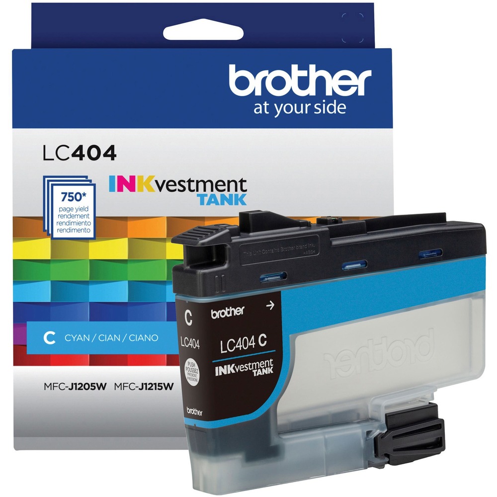 BRTLC404CS - INKvestment Tank Ink Cartridge produces high-quality, sharp prints with vivid colors that withstand the test of time. It intelligently engineered to work seamlessly with your Brother INKvestment Tank inkjet printer to deliver outstanding results and reliable performance in your Brother Color Inkjet Printers MFC-J1205W, MFC-J1205W XL and MFC-J1215W. Front-loading ink cartridge continually supplies ink to the internal tank. To refill, simply take out the empty cartridge, plug in a replacement and get back to printing with no waiting and no mess. Enjoy superior inkjet print quality and reliable performance for up to 750 pages with this standard-yield cartridge. More from the Manufacturer