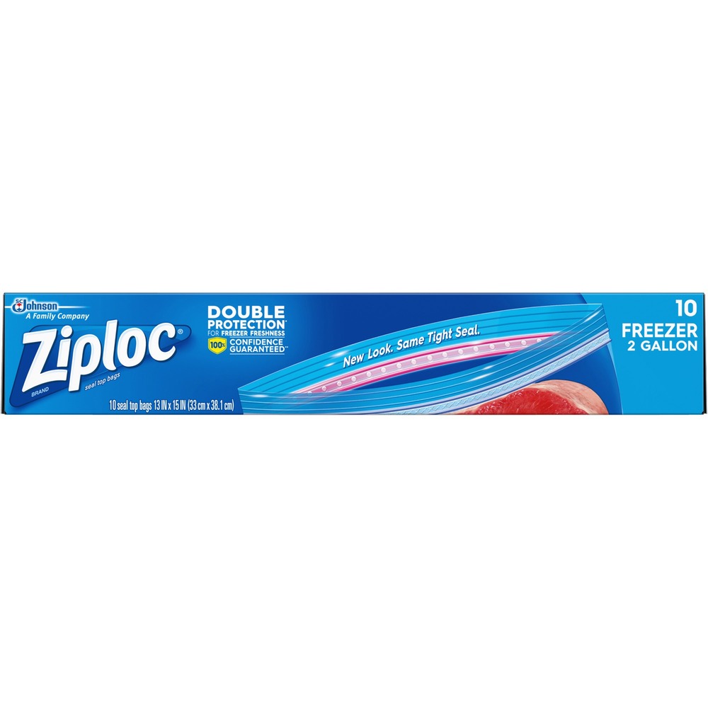 SJN665258 - Protect your food from freezer burn with Ziploc brand Freezer Bags. Each bag locks out freezer burn while keeping food fresh and full of taste. Less freezer burn means less wasted food and money. Tough, durable bags feature Smart Zip Plus seal that lets you feel, hear and see the bag close from edge-to-edge. With the Smart Zip Plus seal, you can feel confident your food is protected from freezer burn. Each bag offers a 2-gallon capacity.
