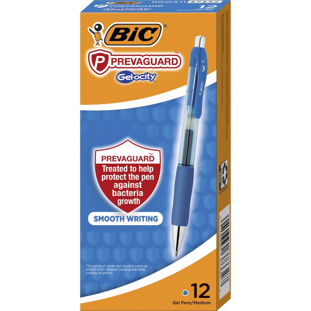 BICRGGA11BE - The PrevaGuard Gel-ocity Gel Pen contains an antimicrobial agent incorporated into the plastic to protect the pen itself by suppressing the growth of bacteria, algae, fungus and mildew. Super-smooth, smear-free, quick-drying ink dries in as little as 5 seconds. Round barrel rests comfortably in your hand while the 0.7mm point creates vivid marks. This gel pen does not protect users or others from disease-causing bacteria viruses or germs. It's perfect for note-taking, journaling and a variety of other everyday writing activities.