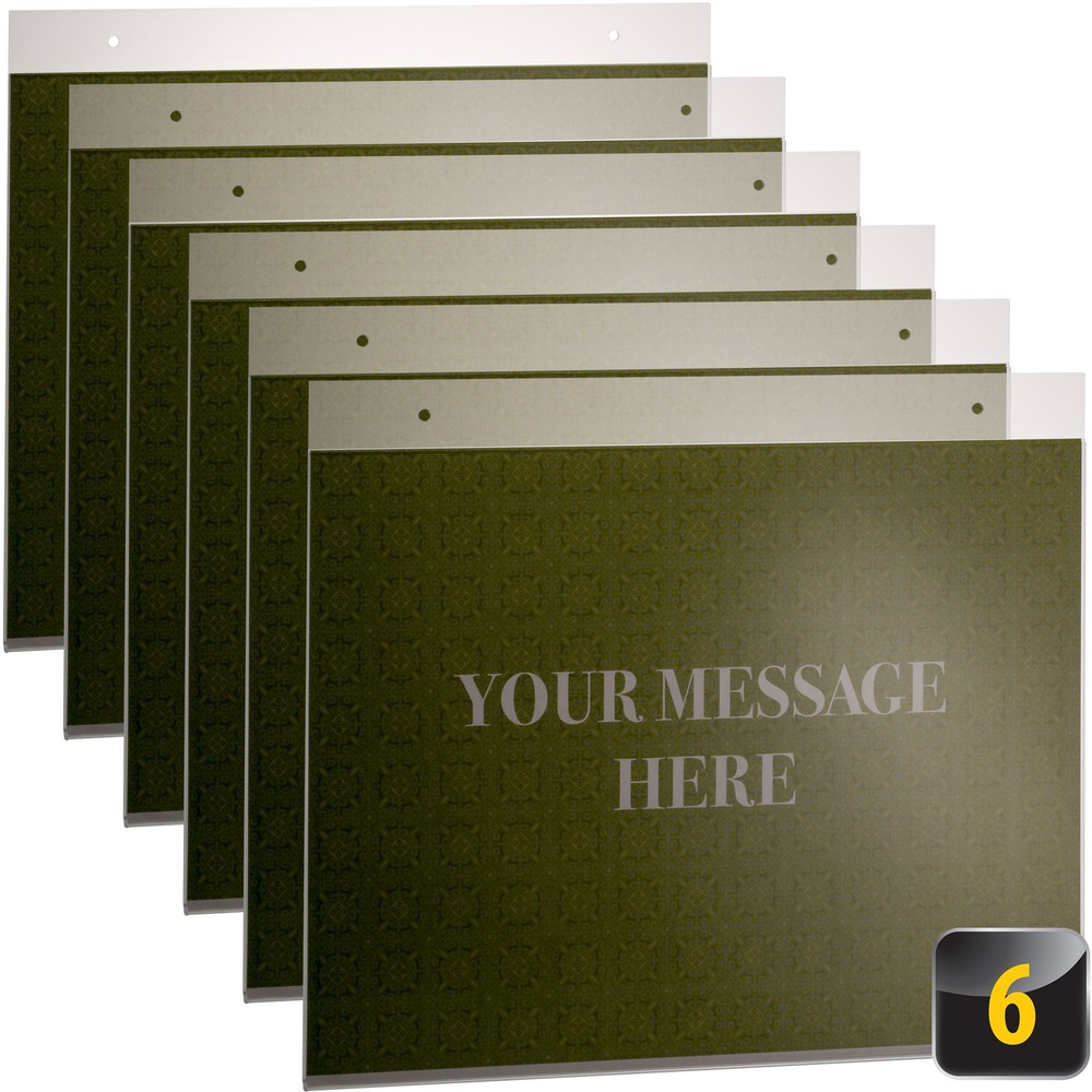 OIC23061 - Sign holder features a clear construction to ensure your literature is completely visible from both sides. Easy-to-use design allows you to simply slide materials inside from the bottom for quick updates. Wall-mountable design allows convenient placement in a highly visible location. Use sign holder with letter-size items. More from the Manufacturer