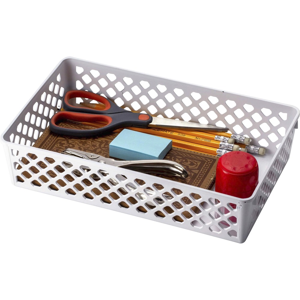 OIC26206 - The Achieva Supply Baskets feature a stylish, compact design to give you an efficient way to organize your work space. Stackable construction allows you to stack each of the baskets for space-saving storage when it's not in use. Long-size baskets are perfect for storing loose supplies, crafts and more. More from the Manufacturer