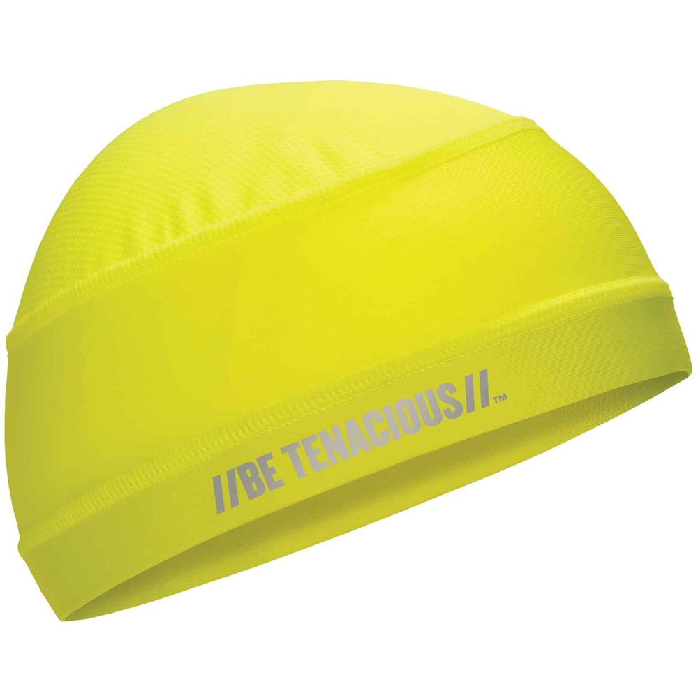 EGO12687 - 6632 Cooling Skull Cap is a low-profile cap that wicks away moisture when worn dry and provides evaporative cooling relief when worn wet. Stretchy, performance knit fabric uses UPF 50 plus sun protection to protect against harmful UV rays. Elastic band lines the interior for a snug, comfortable fit. Just soak this cap in water until saturated and then wring out excess water. Evaporative cooling process begins instantly and lasts for hours. When wearing dry, moisture-wicking fabric draws perspiration away to help keep you dry. Anti-odor treatment keeps this skull cap fresh. Reflective accents ensure workers are seen in low-light conditions. Low-profile design fits comfortably under a hard hat or helmet. Cap is great for construction, landscaping, roofing or working in the heat. It also reduces the risk of heat stress while mountain biking, motorcycling, gardening, hiking, playing sports and more.