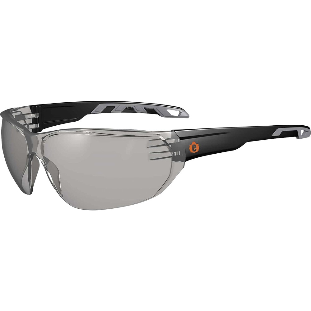 EGO59283 - These lightweight, stylish, VALI Anti-Fog In/Outdoor Lens Safety Glasses feature tough, scratch-resistant lenses that filter 99.9 percent of harmful UVA, UVB and UVC rays. Soft, rubber temples and overmolded rubber ends enhance grip for a nonslip fit. Contoured nose bridge offers a comfortable fit for all-day wear. Frameless design maximizes your field of vision. Anti-fog glasses with Fog-Off treatment won't wash off or wear off for fog-free viewing no matter what you're doing. Lenses won't fog up while wearing a dust mask. Glasses are perfect for indoor, nighttime, hazy or cloudy conditions. They're tested and approved by ANSI Z87.1 plus for High Velocity Impact Protection. Glasses also meet CSA Z94.3 and EN166 impact-resistant requirements.