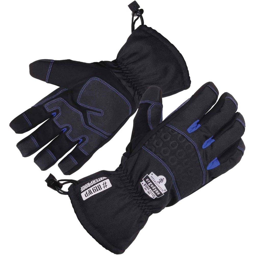 EGO17616 - Keep your hands warm and dry while working by wearing these 819WP Thermal Winter Work Gloves. They are insulated with 3M Thinsulate on palms (40 grams) and back of hand (70 grams) for extreme protection in cold temperatures. Lightweight insulation maintains dexterity without adding excessive bulk. Rugged palm and fingertip reinforcements maximize grip when handling abrasive surfaces. Ripstop outer shell with DWR water-repellent finish and breathable, membrane insert creates a barrier that blocks cold, moisture and wind to keep hands warm and dry when working in snow and cold temperatures. Neoprene knuckle pad supplies full range of motion. Soft thumb area doesn't irritate your skin when wiping your nose or face. Gauntlet cuff with cinch cord comfortably fits over/under jacket. Personalize gloves by writing your name on ID space. Reflective accents enhance visibility and hand signaling in low-light conditions. Use your phone without removing gloves.