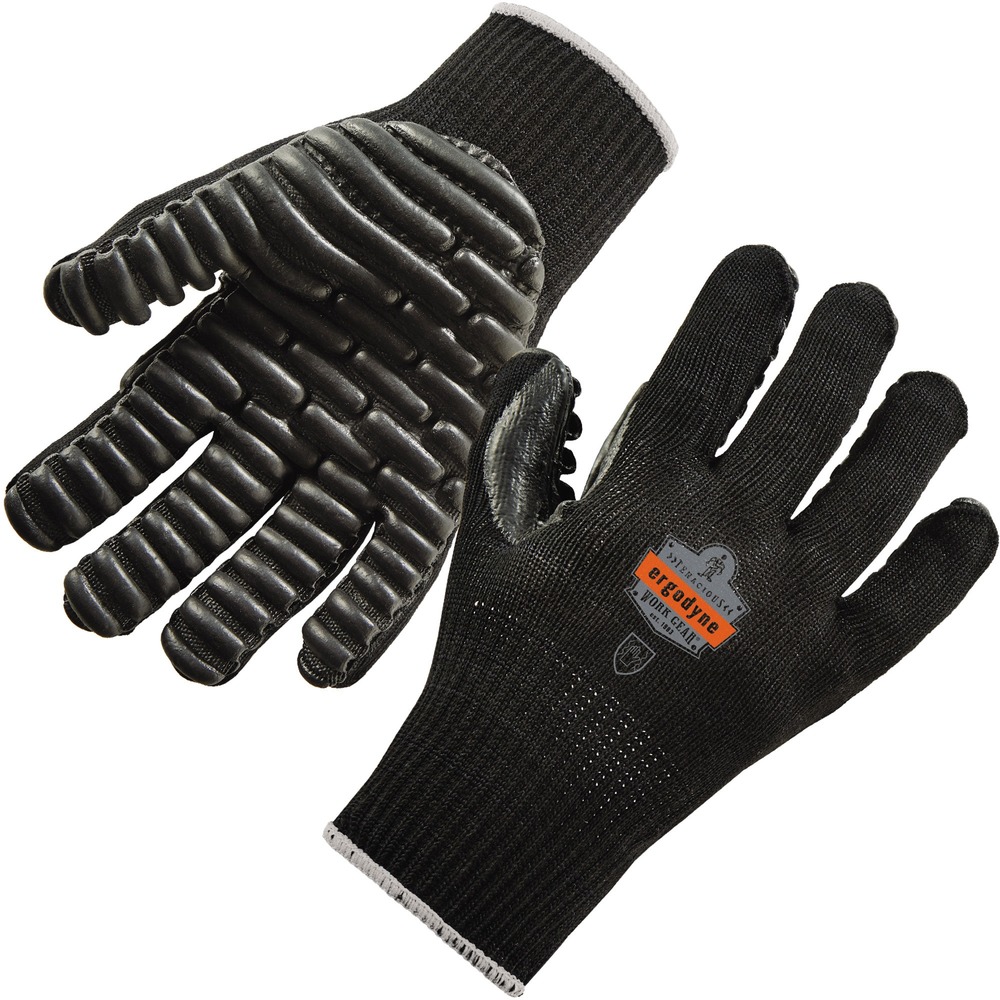 EGO17593 - Keep your hands safe while handling vibrating tools by wearing these 9003 Certified Lightweight Anti-Vibration Gloves. Palms are made from unique chloroprene to take the brunt of the vibrations to avoid injury. Thinner, pre-curved pad creates flexibility without compromising protection or dexterity. Seamless knit made from a cotton/nylon combination (10-gauge) creates a comfortable, breathable feel. Elastic cuff hugs your wrist for a secure fit that doesn't ride up or need adjusting. Personalize your gloves by writing your name on the ID space to separate yours from others. Gloves are EN ISO 10819: 2013-certified for vibration protection. Machine-wash gloves to wear the next day.