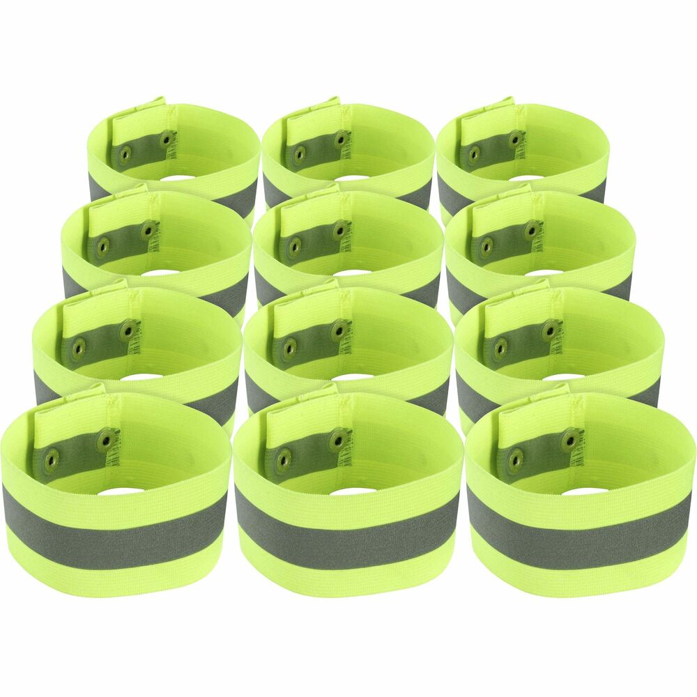 EGO29014 - Made of knit elastic, 8001 Arm/Leg Bands are a convenient yet simple way of wearing high-visibility clothing. These bands are ANSI-compliant with their 3M Scotchlite reflective tape. Reflective color and tape keep you safe and seen in dark lighting. These bands are 2" wide and provide safety without having to wear more reflective clothing. Button-snap closures are easy to remove yet is securely closed when wearing. Effortlessly adjust sizing and comfort with the two-button closure. Machine-wash to quickly rewear.