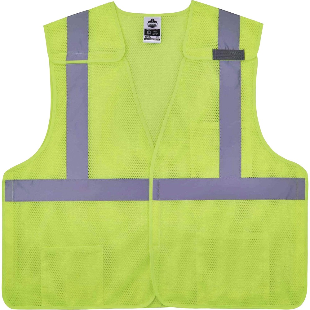 EGO21523 - Made of durable, breathable polyester mesh (3.3 oz), the 8217BA Hi-Vis Safety Vest provides Type R, Class 2-approved, low-light protection for workers. Its 2" reflective tape and fluorescent colors provide maximum visibility and protection against dangerous situations while working. This five-point breakaway vest (shoulders, sides and front) is designed to harmlessly disengage from the body in the event of mechanical entanglement. Safety vest is comfortable and doesn't cause skin irritation thanks to the lower placement of the shoulder breakaway features. Three pockets, one exterior and two interior, provide extra storage space for tools and small equipment to effortlessly carry what you need on the job. Other features include an upper left mic tab that can also be used to hold safety glasses, sunglasses or pens. This safety vest is ideal for flaggers, airport baggage handlers and ground crew, road construction workers and more.