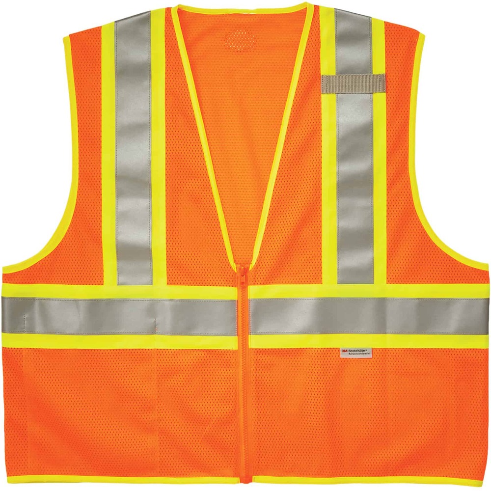 EGO21317 - Made of ANSI-compliant, polyester mesh (3.3 oz), the 8230Z Hi-Vis Mesh Safety Vest provides Type R, Class 2-approved, low-light protection for workers. Its 2" ANSI-compliant reflective tape and fluorescent colors provide maximum visibility and protection against dangerous situations while working. Contrasting, fluorescent, 3-1/2" sections cross vertically and horizontally with reflective tape to further enhance visibility. Easily put on and take off safety vest with the zipper closure. Store and quickly find items and tools in the inside pocket. Safety vest securely holds a radio with the stable mic tab.