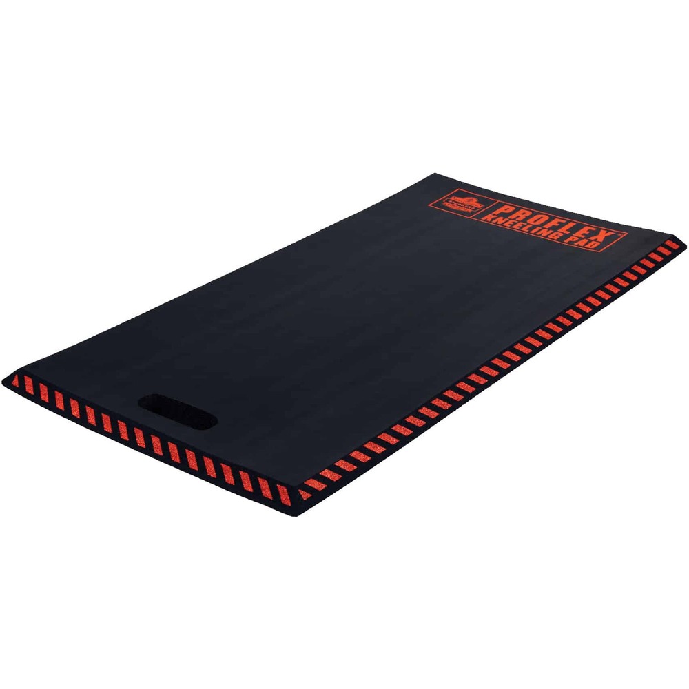 EGO18390 - Made with thick, NBR foam, the 390 XL Foam Kneeling Pad protects knees against hard surfaces without thinning and compressing pad over time. Pain-free kneeling increases productivity and helps prevent common knee injuries. Easily carry, transport and store the lightweight pad with the built-in handle. Multifunctional, comfortable pad supports and alleviates pressure for elbows, shoulders and hips when working in constrained, twisted postures. Bigger size supports and protects larger portions of your body and covers more surface space. Textured top and bottom grip flooring and prevent your knees from sliding around when using. Beveled edges with orange warning stripes minimize risk of trips and falls. Pad is liquid-resistant so anything from water to petroleum will not damage the foam. Use kneeling protection while on cold surfaces, hard steel, concrete, grating, gravel and wet surfaces. Extra-large pad is great for mechanics, construction, plumbers, electricians, flooring and more.