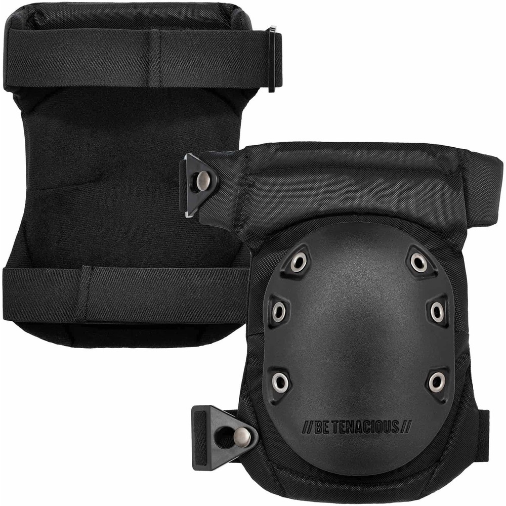 EGO18435 - The 435 Long Gel Knee Pads with Hinged Straps protect your knees from scrapes, bruises and minor injuries while working. Hinged straps move with your natural body movements when walking, crawling and kneeling. Long cap maximizes protection and enhances stability to prevent wobbliness on knees. Pads will not slide down or move around thanks to thick, elastic straps. Locked buckles create an extra layer of protection and won't come loose throughout the day. Easily adjust straps to fit your comfort level. Abrasion-resistant cap avoids scuffs and scratches and doesn't damage other surfaces either. Rubber cap is slip-resistant yet provides enough grip to allow smooth, safe movement. Pads are cushioned with gel and NBR foam for comfortable support. Grommet holes securely hold cap to pad for enhanced longevity. Knee pads are tested and approved by some of the most demanding knee protection users. They are perfect for jobs in construction, HVAC, tiling, flooring, landscaping and more.