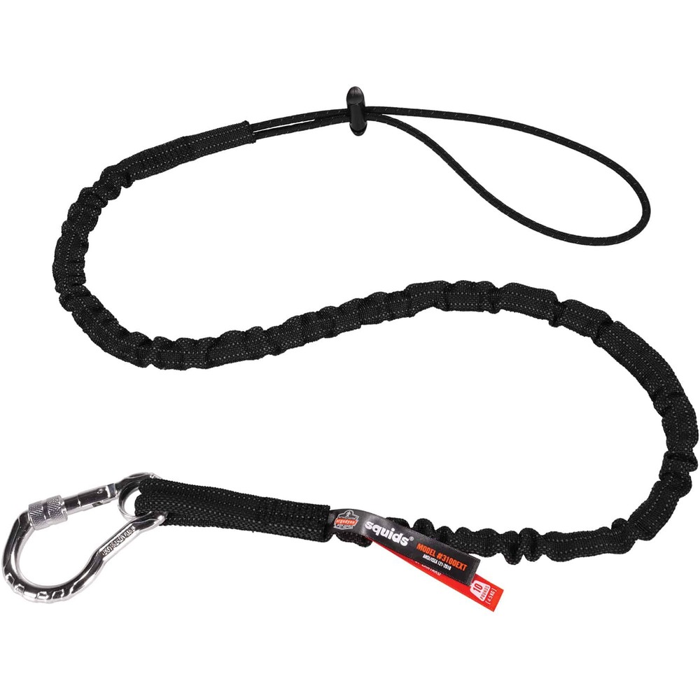 EGO19012 - These Single Carabiner Tool Lanyards feature a single-action, aluminum carabiner and cinch loop to tether tools up to 10 lb. (4.5 kg.), preventing dropped or falling objects while at heights. Carabiner with captive eye predicts load direction to avoid carabiner/lanyard disconnection. Shock-absorbing, tubular nylon webbing and lock stitching add an extra layer of security at both ends. Lanyards are third-party certified for 10 lb. maximum capacity and meet ANSI/ISEA 121-2018 standard to prevent dropped objects. Lanyards extend 42" to 54". They are perfect for jobs involving heights including construction, telecommunication, oil/gas, power generation, utilities, wind energy, manufacturing and more.
