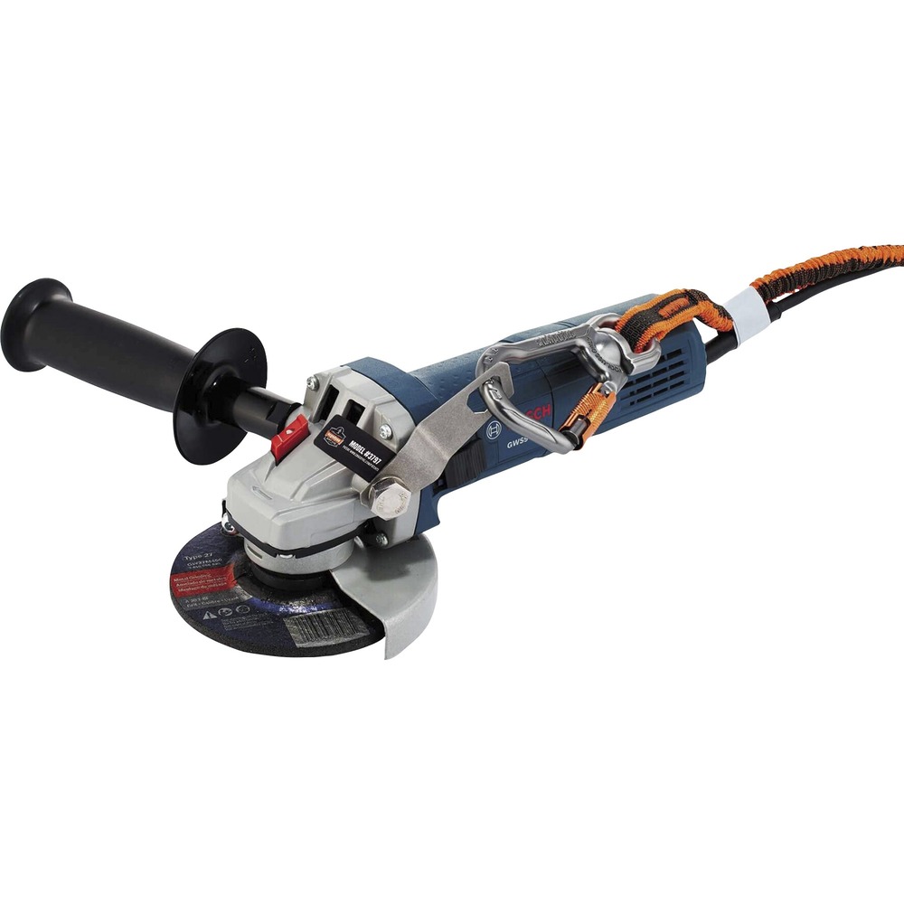 EGO19797 - 3797 Grinder Tool Trap Bracket creates a tool attachment point to tether-corded and cordless grinder power tools with a tool lanyard (not included). Tool bracket fastens to the open screw port on grinders and directionally pushes the lanyard away from the grinder's wheel. Stainless steel material is corrosion-resistant to withstand weathering. Bracket can be flipped to either side of the tool for left-handed and right-handed workers. Set includes a bracket, two fasteners with locking washers and one product label. Stainless steel M8 and M10 hex head bolts hold up to 8 lb. Bracket and fasteners fit angle grinders, similar tools and other equipment with screw ports that fit M8 and M10 fasteners such as cameras. Bracket meets the ANSI/ISEA 121-2018 standard for dropped object prevention.