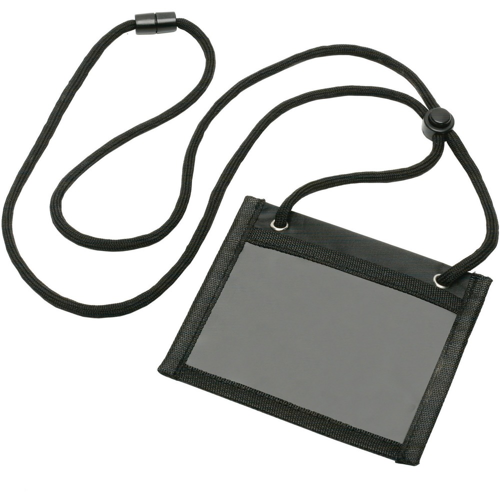NSN6926542 - This three-pocket credential holder provides extra space for your identifying documents. It is made of polyester nylon with a clear, vinyl insert area. Design also includes a top-loading zipper closure in rear, cord-style lanyard with safety breakaway, and cord adjuster.