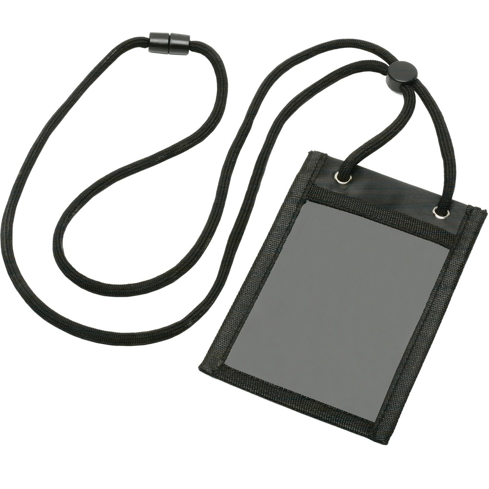 NSN6926541 - This three-pocket credential holder provides extra space for your identifying documents. It is made of polyester nylon with a clear, vinyl insert area. Design also includes a top-loading zipper closure in rear, cord-style lanyard with safety breakaway, and cord adjuster.