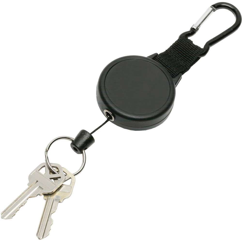 NSN6926242 - Keep your keys handy with this versatile key reel. The retractable cord is 48" long for easy reach. Carabiner easily attaches to belt loops and more. The swivel key ring holds multiple keys.