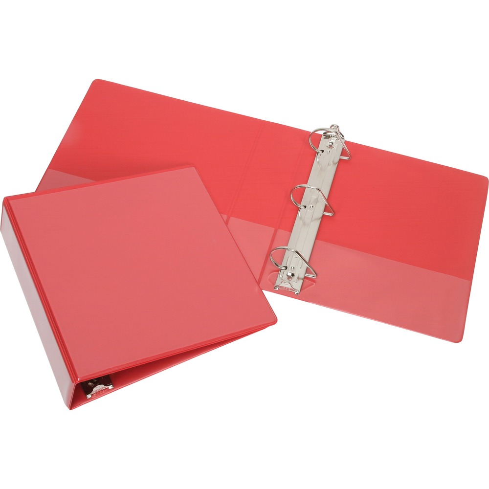 NSN4171877 - Slant-D ring view binder features a clear overlay on front, spine and back cover. Ideal for presentations, clear overlay allows easy customization by insertion of printed materials. Three Slant-D rings accommodate 20 percent more letter-size punched paper than traditional round rings. Pockets on the inside of the front and back cover are designed to store unpunched and loose papers. Vinyl binder offers heavy-duty vinyl covers and boards that resist tearing and cracking. Binder is manufactured using a BPA-free process.