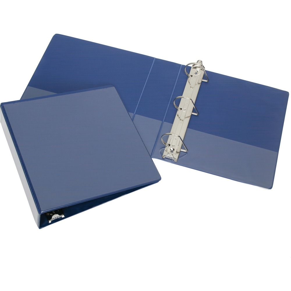 NSN4171883 - Slant-D ring view binder features a clear overlay on front, spine and back cover. Ideal for presentations, clear overlay allows easy customization by insertion of printed materials. Three Slant-D rings accommodate 20 percent more letter-size punched paper than traditional round rings. Pockets on the inside of the front and back cover are designed to store unpunched and loose papers. Vinyl binder offers heavy-duty vinyl covers and boards that resist tearing and cracking. Binder is manufactured using a BPA-free process.