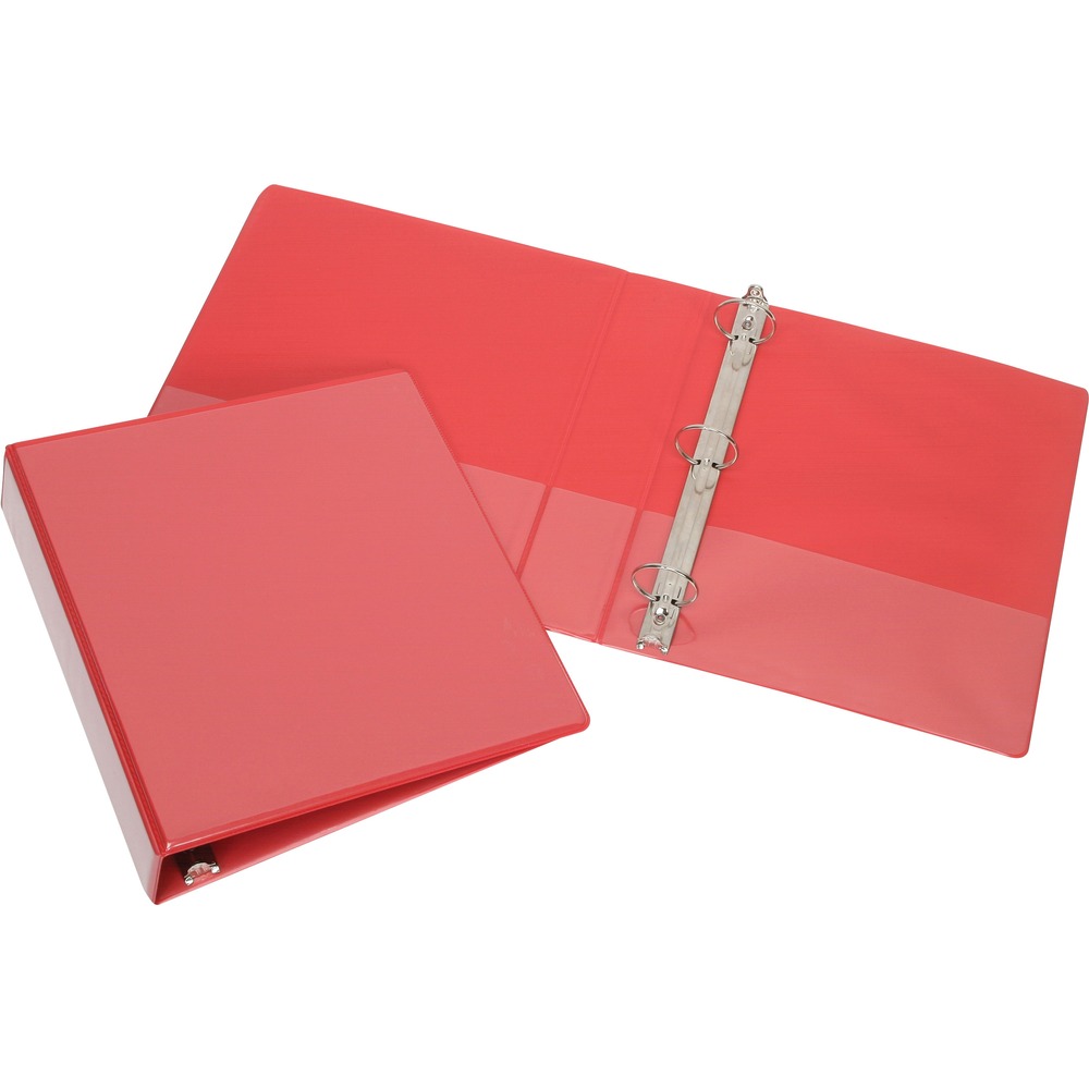 NSN5194383 - Round-ring view binder features a clear overlay on the front, spine and back covers. It is ideal for presentations. Clear overlay allows easy customization. Use pockets on the inside of the front and back cover for storing unpunched and loose papers. Three-ring binder accommodates letter-size punched paper. Quality construction with heavy-duty vinyl resists tearing and cracking. Binder meets CPG guidelines and is manufactured using a BPA-free process.