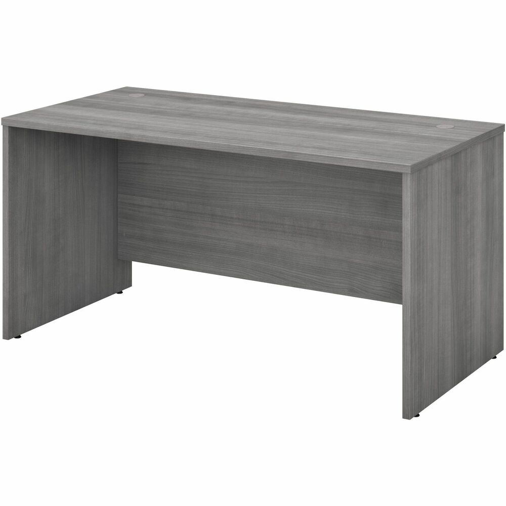 BSHSCD260PG - Studio C 60W Office Desk for a durable design works hard for years with a fresh finish that looks great anywhere. With a thick surface, extended modesty panel and clean lines, this desk conveys a classic look but adds a contemporary, Platinum Gray finish to meet the style needs of the modern work space. Thermally fused laminate finish, durable edgebanding and sturdy end panels resist scratches, stains or dents while standing up to the rigors of a 40-plus hour work week. Keep pesky computer cords out of your way with the cable-management system (two grommets) for an organized worksurface. Combine the desk with matching products and accessories from the Studio C collection to create a unique office for the way you work. Desk accepts mobile file cabinets, pencil drawer or keyboard tray.