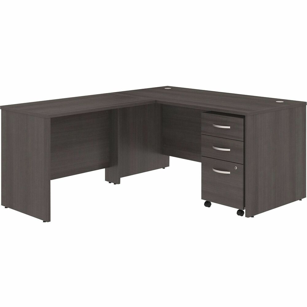 BSHSTC008SGSU - Studio C L-Shaped Desk delivers a comfortable design that works with you for years and a fresh finish that looks great anywhere. With a thick surface, extended modesty panel and clean lines, the L-Shaped Desk conveys a classic look with a finish to fit any work space. Thermally fused, Storm Gray laminate finish, durable edgebanding and sturdy end panels resist scratches, stains and dents while standing up to the rigors of a 40-plus hour work week. Keep pesky computer cords out of your way with the cable-management system. The 42W Return attaches to either side of the 60W Desk to form a left-handed or right-handed, L-shaped layout. The 3-Drawer Mobile File Cabinet rolls with you throughout your office or remains in place as needed on any surface. One file drawer accepts legal/letter/A4-size paperwork while two box drawers organize small office supplies. A single lock secures the two bottom drawers to protect sensitive documents and personal items.