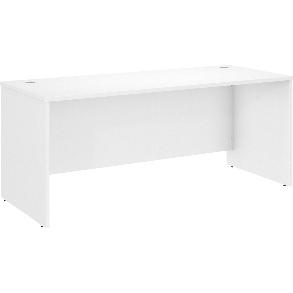 BSHSCD272WH - Choose the Studio C 72W Office Desk for a durable design that works hard for years with a fresh finish that looks great anywhere. With a thick surface, extended modesty panel and clean lines, this desk conveys a classic look but adds a contemporary white finish to meet the style needs of the modern work space. Thermally fused laminate finish, durable edgebanding and sturdy end panels resist scratches, stains or dents while standing up to the rigors of a 40-plus hour work week. Keep pesky computer cords out of your way with the cable-management system (two grommets) for an organized worksurface. Combine the desk with matching products and accessories from the Studio C collection to create a unique office for the way you work. Combine with matching Studio C products to form L-shaped and U-shaped desks. Desk accepts mobile file cabinets, pencil drawer or keyboard tray (not included).