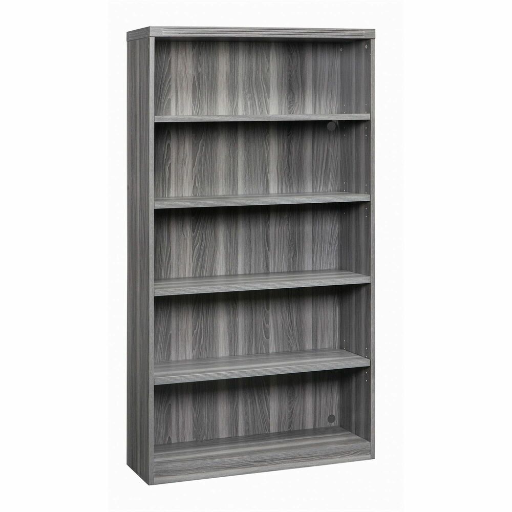 SAFAB5S36LGS - Bookcase is part of the Aberdeen Series the brings genuine business practicality to every environment. Each quality piece balances the look of the wood with the performance of laminate. Base and center shelves are fixed. Other shelves adjust in 1-1/4" increments with a total adjustment of 5". Corner mouse holes on shelves allow vertical cable management. Back panel provides grommet holes for wall access. Eye-catching fluted trim wraps around the top edge.