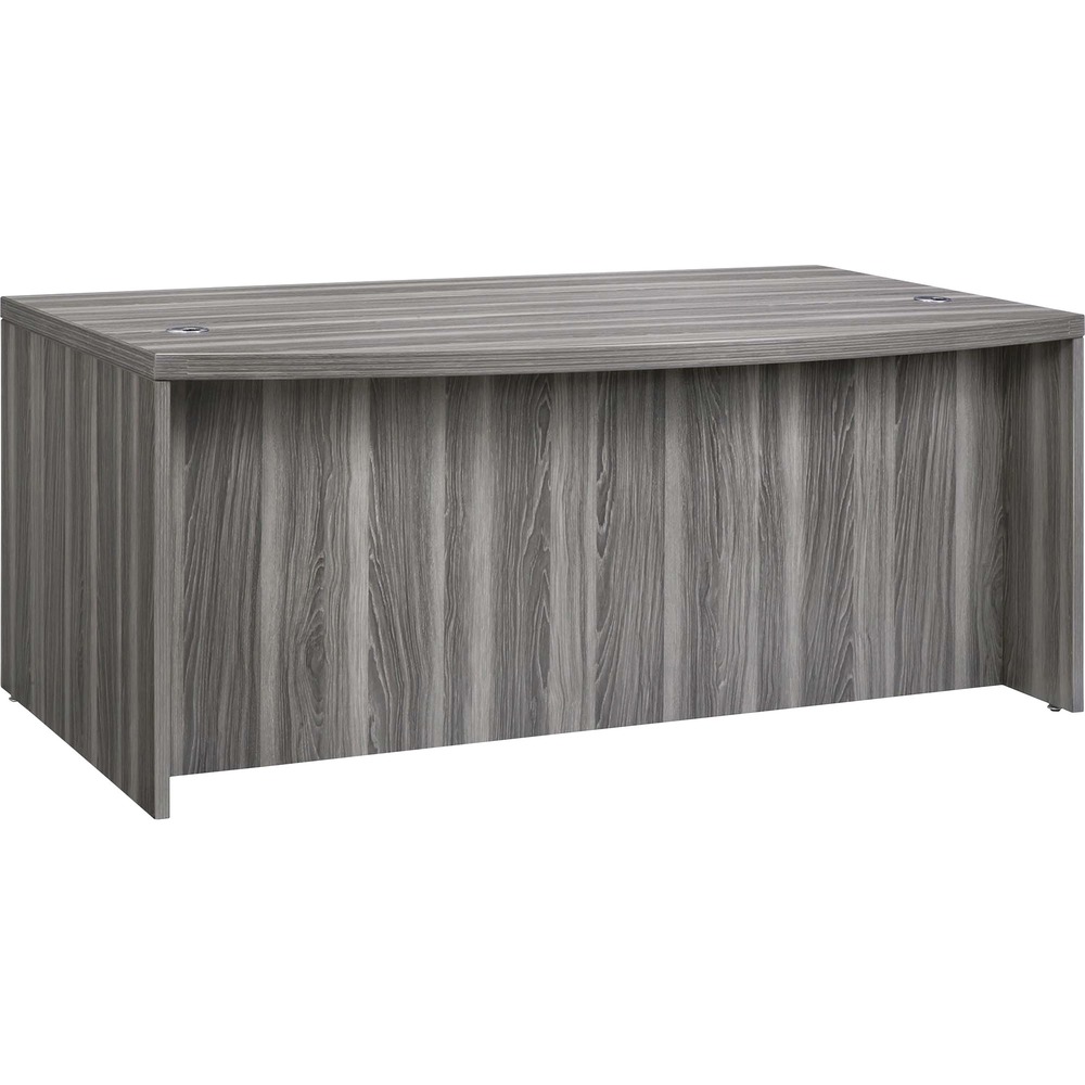 SAFABD7242LGS - Bowfront Desk is part of the Aberdeen Series that brings genuine business practicality to every environment. Elegant design features an eye-catching fluted trim that wraps around the edge of the bold. 1-5/8" thick worksurface provides a touch of stylish definition and shows your appreciation for attention to detail. Sophisticated with the look of wood but ready for the challenges of everyday use in your office, this Aberdeen Desk features a durable, scratch-resistant and stain-resistant laminate finish. Easily run power cords and computer cables through two integrated grommet holes to help reduce clutter and promote an organized work area. Desk also features a 14-1/2" recessed modesty panel to give guests more legroom.