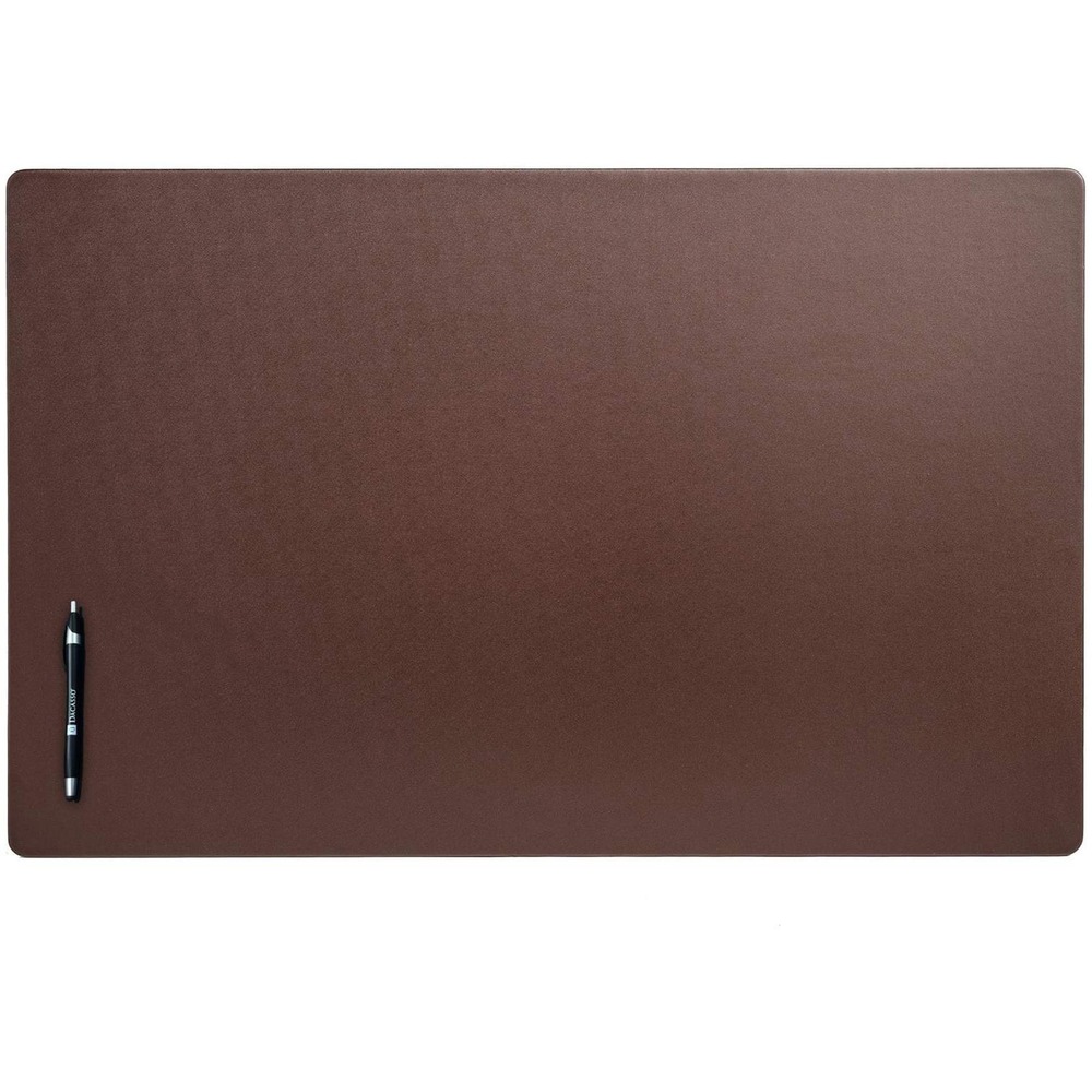 DACP3433 - Desk Mat features a wrapped-edge design to provide a finished look and extra durability. Faux-leather exterior provides a professional look in a cost-efficient design. Soft velveteen protects surfaces from scuffs and scratches.